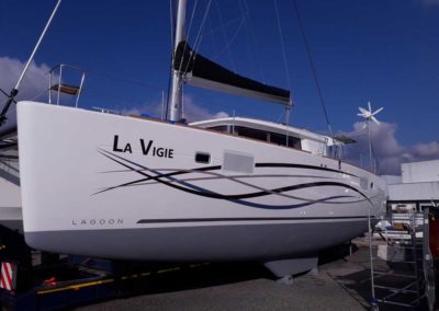 bateau Lagoon 450 - Pose aux Sables d'Olonne avant départ pour the Channels Islands, CA